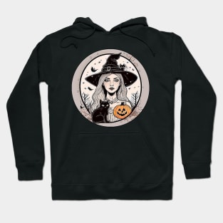 Witch With Black Cat # 7 Hoodie